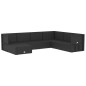 vidaXL 7-tlg. Garten-Lounge-Set mit Kissen Schwarz Poly Rattan vidaXL 7-tlg. Garten-Lounge-Set mit Kissen Schwarz Poly Rattan