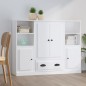 vidaXL Highboards 3 Stk. Weiß Holzwerkstoff vidaXL Highboards 3 Stk. Weiß Holzwerkstoff