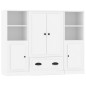 vidaXL Highboards 3 Stk. Weiß Holzwerkstoff vidaXL Highboards 3 Stk. Weiß Holzwerkstoff