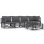vidaXL 5-tlg. Garten-Lounge-Set mit Kissen Anthrazit Stahl vidaXL 5-tlg. Garten-Lounge-Set mit Kissen Anthrazit Stahl