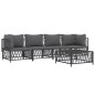 vidaXL 5-tlg. Garten-Lounge-Set mit Kissen Anthrazit Stahl vidaXL 5-tlg. Garten-Lounge-Set mit Kissen Anthrazit Stahl