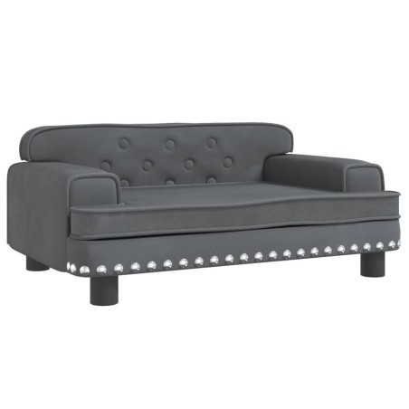 vidaXL Hundebett Dunkelgrau 70x45x30 cm Samt