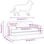 vidaXL Hundebett Dunkelgrau 70x45x30 cm Samt vidaXL Hundebett Dunkelgrau 70x45x30 cm Samt