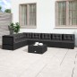 vidaXL 7-tlg. Garten-Lounge-Set mit Kissen Schwarz Poly Rattan vidaXL 7-tlg. Garten-Lounge-Set mit Kissen Schwarz Poly Rattan