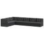 vidaXL 7-tlg. Garten-Lounge-Set mit Kissen Schwarz Poly Rattan vidaXL 7-tlg. Garten-Lounge-Set mit Kissen Schwarz Poly Rattan