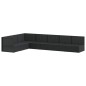 vidaXL 7-tlg. Garten-Lounge-Set mit Kissen Schwarz Poly Rattan vidaXL 7-tlg. Garten-Lounge-Set mit Kissen Schwarz Poly Rattan