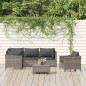 vidaXL 6-tlg. Garten-Lounge-Set mit Kissen Grau Poly Rattan vidaXL 6-tlg. Garten-Lounge-Set mit Kissen Grau Poly Rattan