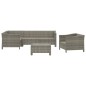 vidaXL 6-tlg. Garten-Lounge-Set mit Kissen Grau Poly Rattan vidaXL 6-tlg. Garten-Lounge-Set mit Kissen Grau Poly Rattan