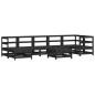 vidaXL 8-tlg. Garten-Lounge-Set mit Kissen Schwarz Massivholz vidaXL 8-tlg. Garten-Lounge-Set mit Kissen Schwarz Massivholz
