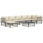 vidaXL 8-tlg. Garten-Lounge-Set mit Kissen Anthrazit Poly Rattan vidaXL 8-tlg. Garten-Lounge-Set mit Kissen Anthrazit Poly Rattan