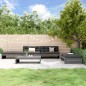 vidaXL 5-tlg. Garten-Lounge-Set mit Kissen Grau Massivholz vidaXL 5-tlg. Garten-Lounge-Set mit Kissen Grau Massivholz