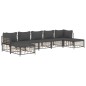 vidaXL 7-tlg. Garten-Lounge-Set mit Kissen Anthrazit Poly Rattan vidaXL 7-tlg. Garten-Lounge-Set mit Kissen Anthrazit Poly Rattan