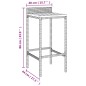 vidaXL 3-tlg. Gartenbar-Set Grau Poly Rattan & Massivholz Akazie vidaXL 3-tlg. Gartenbar-Set Grau Poly Rattan & Massivholz Akazie