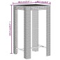 vidaXL 3-tlg. Gartenbar-Set Grau Poly Rattan & Massivholz Akazie vidaXL 3-tlg. Gartenbar-Set Grau Poly Rattan & Massivholz Akazie