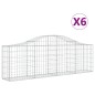 vidaXL Gabionen mit Hochbogen 6 Stk. 200x30x60/80 cm Verzinktes Eisen vidaXL Gabionen mit Hochbogen 6 Stk. 200x30x60/80 cm Verzinktes Eisen