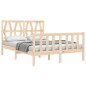 vidaXL Massivholzbett mit Kopfteil 140x190 cm vidaXL Massivholzbett mit Kopfteil 140x190 cm