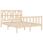 vidaXL Massivholzbett mit Kopfteil 140x190 cm vidaXL Massivholzbett mit Kopfteil 140x190 cm
