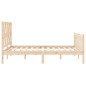 vidaXL Massivholzbett mit Kopfteil 140x190 cm vidaXL Massivholzbett mit Kopfteil 140x190 cm