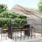 vidaXL 9-tlg. Gartenbar-Set Schwarz Poly Rattan & Massivholz Akazie vidaXL 9-tlg. Gartenbar-Set Schwarz Poly Rattan & Massivholz Akazie