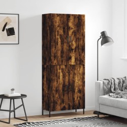 Highboard Räuchereiche 69,5x34x180 cm Holzwerkstoff