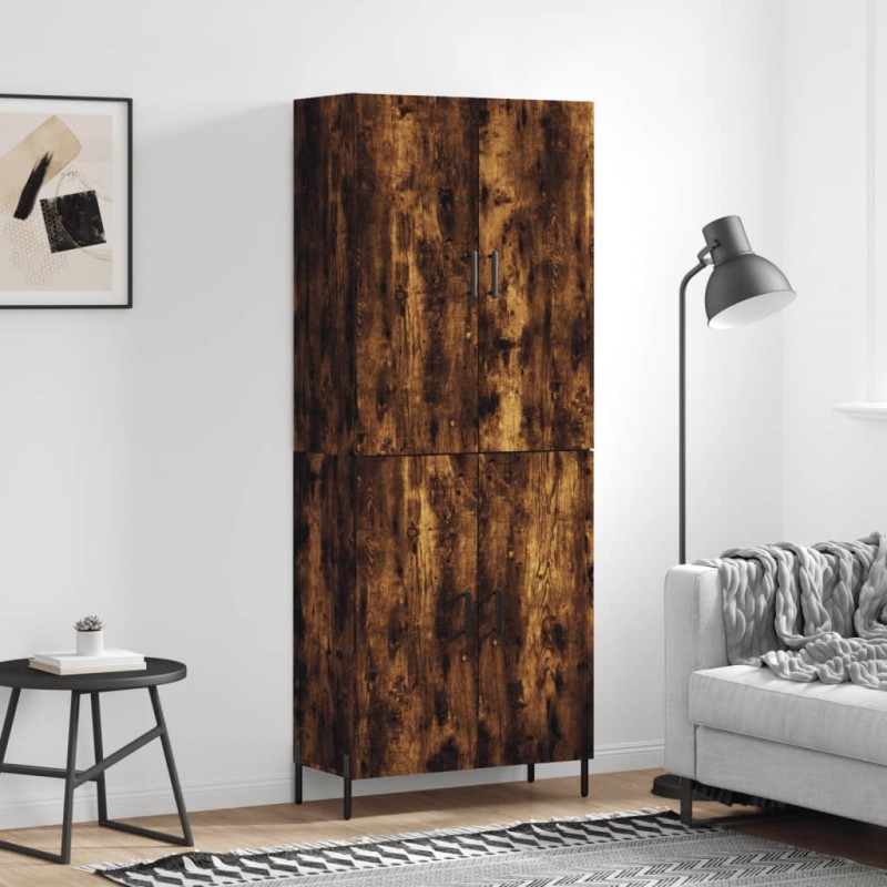 Highboard Räuchereiche 69,5x34x180 cm Holzwerkstoff Highboard Räuchereiche 69,5x34x180 cm Holzwerkstoff