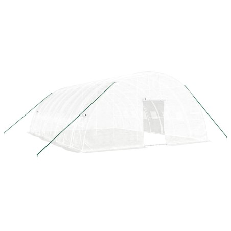 vidaXL Gewächshaus mit Stahlrahmen Weiß 48 m² 8x6x2,85 m