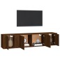 vidaXL 3-tlg. TV-Schrank-Set Braun Eichen-Optik Holzwerkstoff vidaXL 3-tlg. TV-Schrank-Set Braun Eichen-Optik Holzwerkstoff
