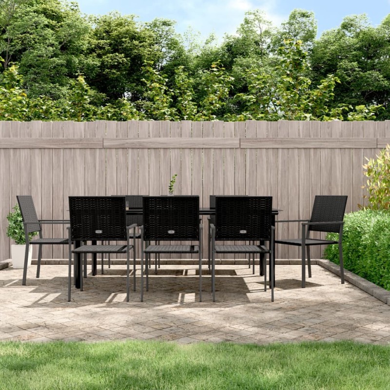 vidaXL 9-tlg. Garten-Essgruppe Poly Rattan und Stahl vidaXL 9-tlg. Garten-Essgruppe Poly Rattan und Stahl