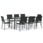 vidaXL 9-tlg. Garten-Essgruppe Poly Rattan und Stahl vidaXL 9-tlg. Garten-Essgruppe Poly Rattan und Stahl