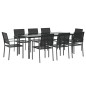 vidaXL 9-tlg. Garten-Essgruppe Poly Rattan und Stahl vidaXL 9-tlg. Garten-Essgruppe Poly Rattan und Stahl