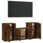 vidaXL 3-tlg. TV-Schrank-Set Räuchereiche Holzwerkstoff vidaXL 3-tlg. TV-Schrank-Set Räuchereiche Holzwerkstoff