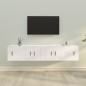 vidaXL 4-tlg. TV-Schrank-Set Weiß Holzwerkstoff vidaXL 4-tlg. TV-Schrank-Set Weiß Holzwerkstoff