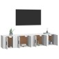 vidaXL 4-tlg. TV-Schrank-Set Weiß Holzwerkstoff vidaXL 4-tlg. TV-Schrank-Set Weiß Holzwerkstoff
