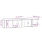 vidaXL 4-tlg. TV-Schrank-Set Weiß Holzwerkstoff vidaXL 4-tlg. TV-Schrank-Set Weiß Holzwerkstoff