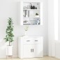 vidaXL Highboard Hochglanz-Weiß Holzwerkstoff vidaXL Highboard Hochglanz-Weiß Holzwerkstoff