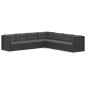 vidaXL 7-tlg. Garten-Lounge-Set mit Kissen Schwarz Poly Rattan vidaXL 7-tlg. Garten-Lounge-Set mit Kissen Schwarz Poly Rattan