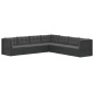 vidaXL 7-tlg. Garten-Lounge-Set mit Kissen Schwarz Poly Rattan vidaXL 7-tlg. Garten-Lounge-Set mit Kissen Schwarz Poly Rattan