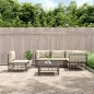 vidaXL 6-tlg. Garten-Lounge-Set mit Kissen Anthrazit Poly Rattan vidaXL 6-tlg. Garten-Lounge-Set mit Kissen Anthrazit Poly Rattan