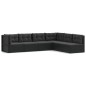 vidaXL 6-tlg. Garten-Lounge-Set mit Kissen Schwarz Poly Rattan vidaXL 6-tlg. Garten-Lounge-Set mit Kissen Schwarz Poly Rattan