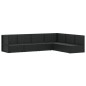 vidaXL 6-tlg. Garten-Lounge-Set mit Kissen Schwarz Poly Rattan vidaXL 6-tlg. Garten-Lounge-Set mit Kissen Schwarz Poly Rattan