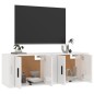 vidaXL TV-Wandschränke 2 Stk. Hochglanz-Weiß 57x34,5x40 cm vidaXL TV-Wandschränke 2 Stk. Hochglanz-Weiß 57x34,5x40 cm