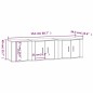 vidaXL 3-tlg. TV-Schrank-Set Hochglanz-Weiß Holzwerkstoff vidaXL 3-tlg. TV-Schrank-Set Hochglanz-Weiß Holzwerkstoff