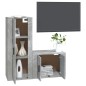 vidaXL 2-tlg. TV-Schrank-Set Betongrau Holzwerkstoff vidaXL 2-tlg. TV-Schrank-Set Betongrau Holzwerkstoff