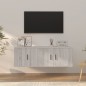 vidaXL 2-tlg. TV-Schrank-Set Grau Sonoma Holzwerkstoff vidaXL 2-tlg. TV-Schrank-Set Grau Sonoma Holzwerkstoff