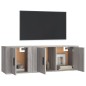 vidaXL 2-tlg. TV-Schrank-Set Grau Sonoma Holzwerkstoff vidaXL 2-tlg. TV-Schrank-Set Grau Sonoma Holzwerkstoff