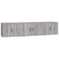 vidaXL 3-tlg. TV-Schrank-Set Grau Sonoma Holzwerkstoff vidaXL 3-tlg. TV-Schrank-Set Grau Sonoma Holzwerkstoff