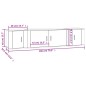 vidaXL 3-tlg. TV-Schrank-Set Grau Sonoma Holzwerkstoff vidaXL 3-tlg. TV-Schrank-Set Grau Sonoma Holzwerkstoff