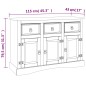 vidaXL Sideboard Corona 115x43x79,5 cm Massivholz Mexikanische Kiefer vidaXL Sideboard Corona 115x43x79,5 cm Massivholz Mexikanische Kiefer