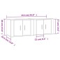 vidaXL TV-Wandschränke 2 Stk. Schwarz 57x34,5x40 cm vidaXL TV-Wandschränke 2 Stk. Schwarz 57x34,5x40 cm