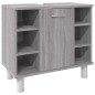 vidaXL 3-tlg. Badmöbel-Set Grau Sonoma Holzwerkstoff vidaXL 3-tlg. Badmöbel-Set Grau Sonoma Holzwerkstoff
